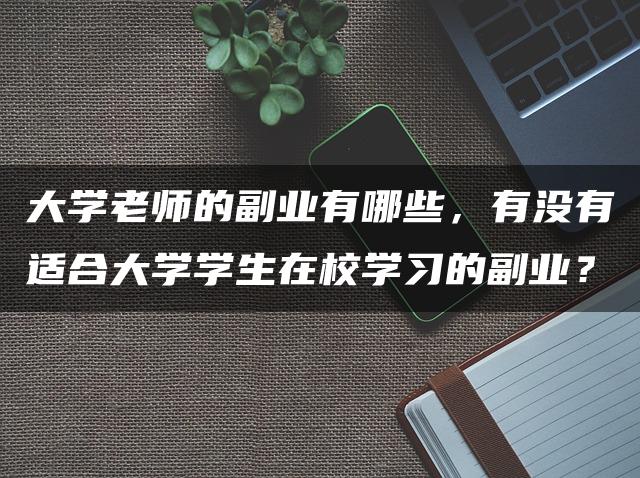 大学老师的副业与适合学生的在校学习副业探讨,副业潮流下的师生选择—暮沉资源站