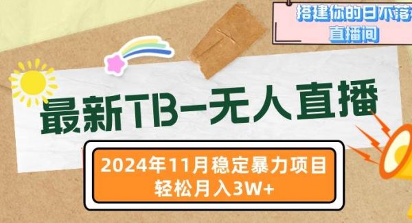 最新TB-无人直播 11月最新，打造你的日不落直播间，轻松月入3W+