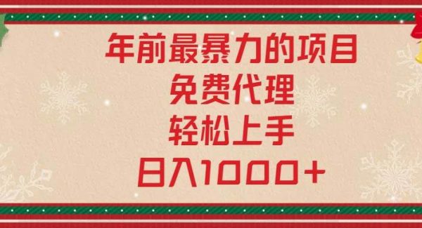 年前最暴力的项目，免费代理，轻松上手，日入1000+