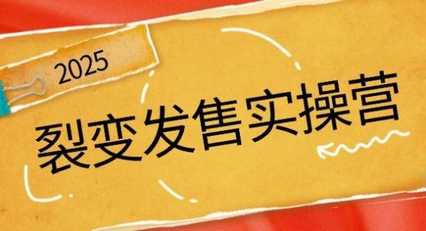 裂变发售实操营，全景解析裂变逻辑，打造动销新玩法，助力私域流量引爆