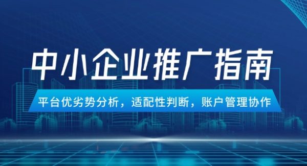 中小企业竞价推广指南，平台优劣势分析，适配性判断，账户管理协作