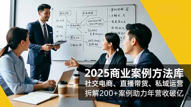 （16713期）2025商业案例方法库，社交电商、直播带货、私域运营，拆解200+案例助力年营收破亿